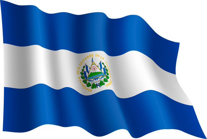 Waving flag of El Salvador